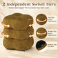 3-Level Swivel Stool with 2 Rotating Tiers, No Assembly Required