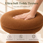 Contemporary Teddy Accent Stool with Mushroom Silhouette & Pedestal Base – Fully Assembled