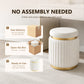 Contemporary Velvet Counter Stool with Gold Trim & Stainless Steel Base – Upholstered Modern Bar Stool