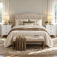 Traditional 3-Drawer Nightstand with Solid Wood Legs, Quick Assembly