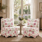 French Traditional Accent Chair with Scalloped Back and 1.75 lb High-Density Foam