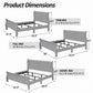 4-Piece Transitional Sleigh Bedroom Set with Solid Wood Bed, Nightstand, Chest & Dresser (Mirror Optional)