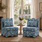 French Traditional Accent Chair with Scalloped Back and 1.75 lb High-Density Foam