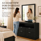 Contemporary Walnut Dresser with Optional Mirror, Finger Pull Drawers & Solid Wood Construction