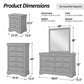 4-Piece Transitional Sleigh Bedroom Set with Solid Wood Bed, Nightstand, Chest & Dresser (Mirror Optional)
