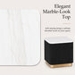 Modern Marble End Table – Genuine Marble Top & Gold Stainless Steel Base