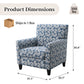 Mid-Century Modern Jacquard Accent Chair with Soft Track Arms