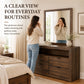 Contemporary Walnut Dresser with Optional Mirror, Finger Pull Drawers & Solid Wood Construction