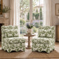 French Traditional Accent Chair with Scalloped Back and 1.75 lb High-Density Foam