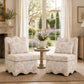 French Traditional Accent Chair with Scalloped Back and 1.75 lb High-Density Foam