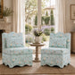 French Traditional Accent Chair with Scalloped Back and 1.75 lb High-Density Foam