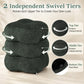 3-Level Swivel Stool with 2 Rotating Tiers, No Assembly Required