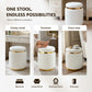 Contemporary Velvet Counter Stool with Gold Trim & Stainless Steel Base – Upholstered Modern Bar Stool
