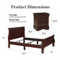 3-Piece Transitional Sleigh Bedroom Set with Solid Wood Bed & 2 Nightstands | Timeless Wood Design