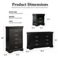 3-Piece Transitional Bedroom Storage Set with Nightstand, Chest & Dresser (Mirror Optional)