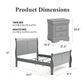 3-Piece Transitional Sleigh Bedroom Set with Solid Wood Bed & 2 Nightstands | Timeless Wood Design