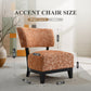 Mid-century Modern Accent Chair – Armless, Tapered Black Legs, Abstract Texture Fabric