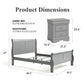3-Piece Transitional Sleigh Bedroom Set with Solid Wood Bed & 2 Nightstands | Timeless Wood Design
