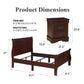 3-Piece Transitional Sleigh Bedroom Set with Solid Wood Bed & 2 Nightstands | Timeless Wood Design
