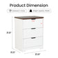 Fluted 3 Drawer Nightstand, Modern Wooden Storage Cabinet with Ribbed Drawer Fronts
