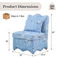 French Traditional Accent Chair with Scalloped Back and 1.75 lb High-Density Foam