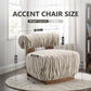 Contemporary Zebra-Stripe Chenille Accent Chair – Sculptural Cylindrical Backrest