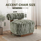 Contemporary Zebra-Stripe Chenille Accent Chair – Sculptural Cylindrical Backrest