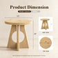 Contemporary Round End Table with Oak Veneer, Pedestal Base & Cross-Shaped Cutout Design