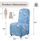 French Farmhouse Upholstered Dining Chair with Rounded Back, Caster Legs & Skirted Design