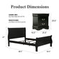3-Piece Transitional Sleigh Bedroom Set with Solid Wood Bed & 2 Nightstands | Timeless Wood Design