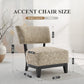 Mid-century Modern Accent Chair – Armless, Tapered Black Legs, Abstract Texture Fabric