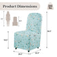 French Farmhouse Upholstered Dining Chair with Rounded Back, Caster Legs & Skirted Design