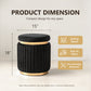Contemporary Velvet Counter Stool with Gold Trim & Stainless Steel Base – Upholstered Modern Bar Stool