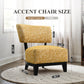 Mid-century Modern Accent Chair – Armless, Tapered Black Legs, Abstract Texture Fabric