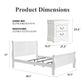 3-Piece Transitional Sleigh Bedroom Set with Solid Wood Bed & 2 Nightstands | Timeless Wood Design