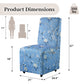 French Upholstered Dining Chair with Caster Legs & Skirted Design