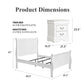3-Piece Transitional Sleigh Bedroom Set with Solid Wood Bed & 2 Nightstands | Timeless Wood Design