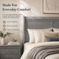 Transitional Sleigh Bed – Timeless Wood Elegance for Modern Bedrooms