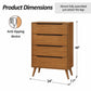 Mid-Century Modern Wood Storage Chest – Sleek Tapered Legs and Hidden Pulls
