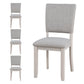 Transitional Upholstered Dining Side Chairs (Set of 4) with Padded Seats