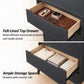 Mid-Century Modern Wood Storage Chest – Sleek Tapered Legs and Hidden Pulls
