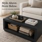 Contemporary Oak Coffee Table – Open Shelf Design with Plinth Base