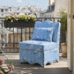 French Traditional Accent Chair with Scalloped Back and 1.75 lb High-Density Foam