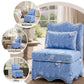 French Traditional Accent Chair with Scalloped Back and 1.75 lb High-Density Foam