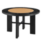 Contemporary 5-Piece Convertible Round Dining Game Table Set with 4 Upholstered Chairs, 48" Foldable Poker Table & 6 Cup Holders