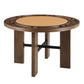 Contemporary 5-Piece Convertible Round Dining Game Table Set with 4 Upholstered Chairs, 48" Foldable Poker Table & 6 Cup Holders