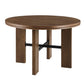 Contemporary 5-Piece Convertible Round Dining Game Table Set with 4 Upholstered Chairs, 48" Foldable Poker Table & 6 Cup Holders
