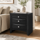 Fully Assembled Transitional Wood Nightstand – Solid Wood Bedside Table for Modern Bedrooms