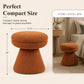 Contemporary Teddy Accent Stool with Mushroom Silhouette & Pedestal Base – Fully Assembled