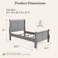 Transitional Sleigh Bed – Timeless Wood Elegance for Modern Bedrooms